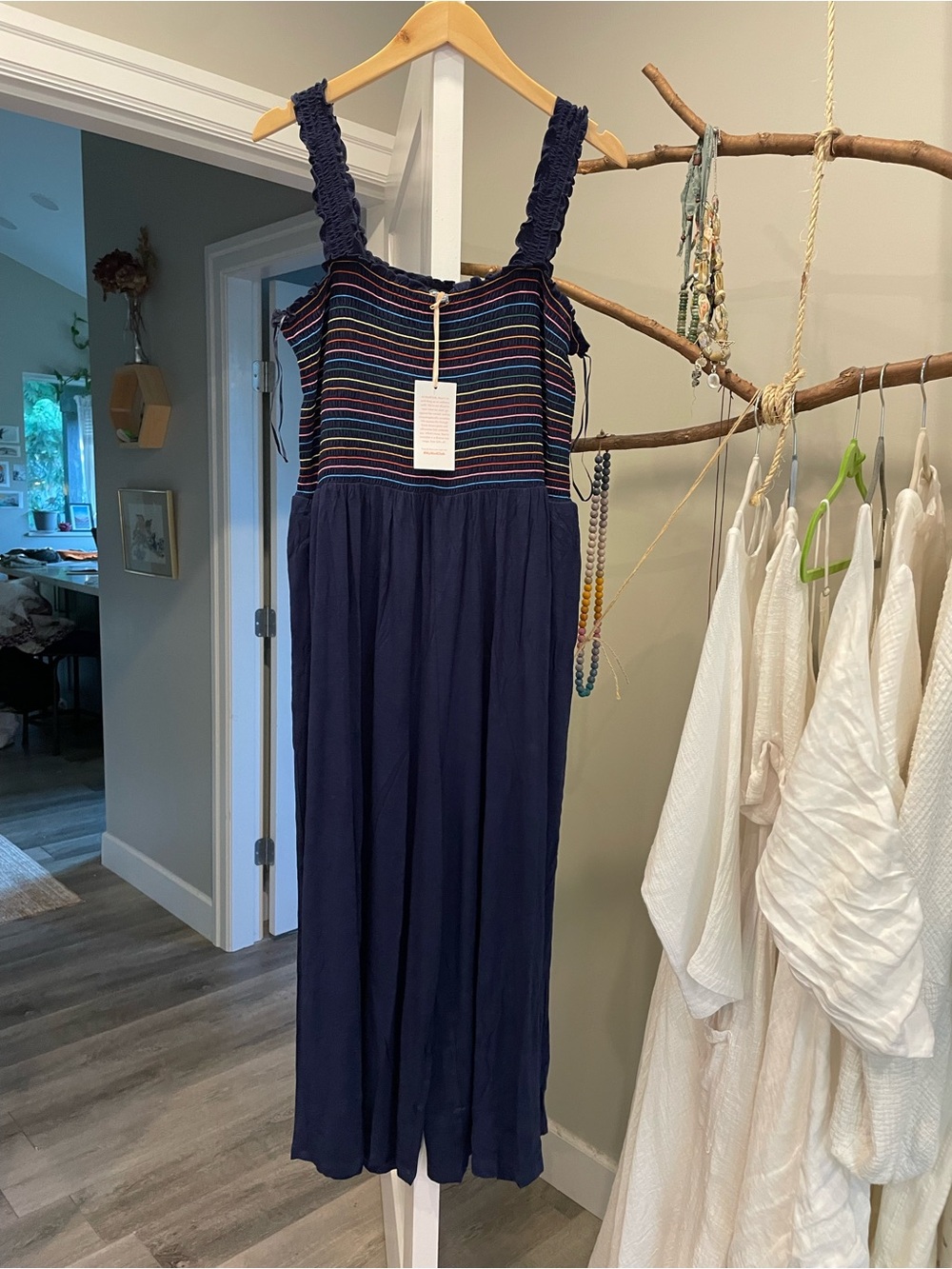 NWT ModCloth wide leg navy jumpsuit 1X